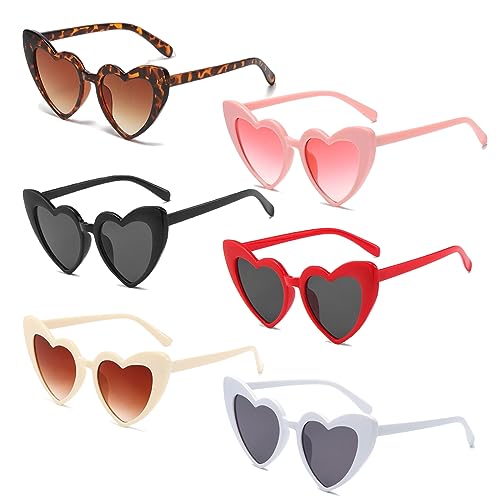 YUJINGTING Herz Sonnenbrille Partybrille Bunt 6 Stück, Herzbrille Retro lustige Hippie Brille für Festival Geburtstagsfeier LNeuheit Party Gadgets Zubehör Halloween Weihnachten Accessoires YUJINGTING Herz Sonnenbrille Partybrille Bunt 6 Stück, Herzbrille Retro lustige Hippie Brille für Festival Geburtstagsfeier LNeuheit Party Gadgets Zubehör Halloween Weihnachten Accessoires von YUJINGTING