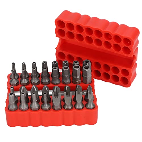 33pcs Sicherheitsschraube Hex -Bit Set Chrom Vanadium Stahl 1/4 -Zoll -Welle für Fahrzeugcomputer von YUKOFE