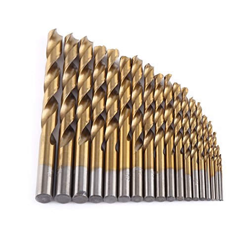 Bohrbit -Set -Spiral -Dreh -Bohrwerkzeug für Aluminiumholz -Holzplastik 19pcs Bohrbit -Set -Spiral -Dreh -Bohrwerkzeug für Aluminiumholz -Holzplastik 19pcs von YUKOFE