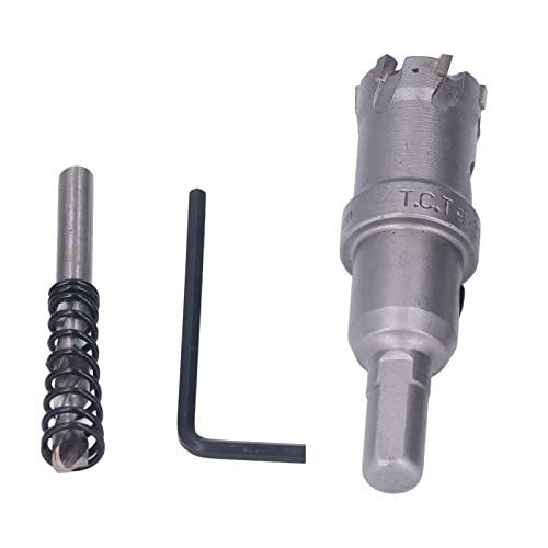 Carbid -Loch -Säge bit dicke Metallzähler -Loch -Cutter -Kit Sechsschlüssel Kernbohrbohrer Stahl -Zähne -Loch -Säge Kit geliefert Materialien 45 Stahlzähne für Stahl Metallholz (22mm) von YUKOFE