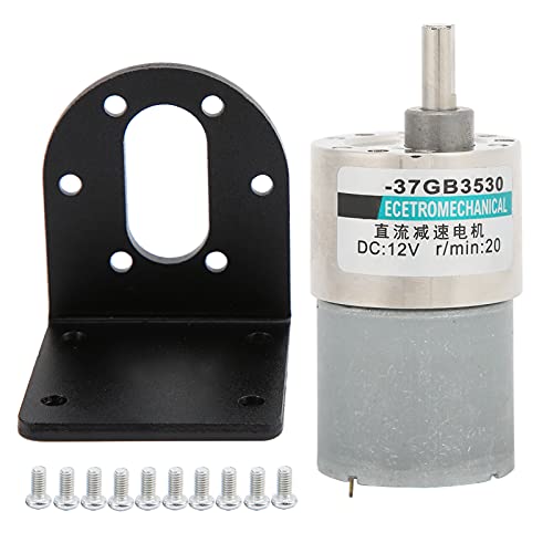 DC -Zahnradmotor Mikro kleiner Geschwindigkeit großer Torsion uermagnet 12V XD37GB3530 -Halterung für Robotik (20rpm/min) von YUKOFE