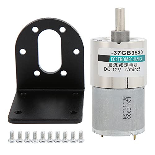 DC -Zahnradmotor Mikro kleiner Geschwindigkeit großer Torsion uermagnet 12V XD37GB3530 -Halterung für Robotik (5rpm/min) von YUKOFE