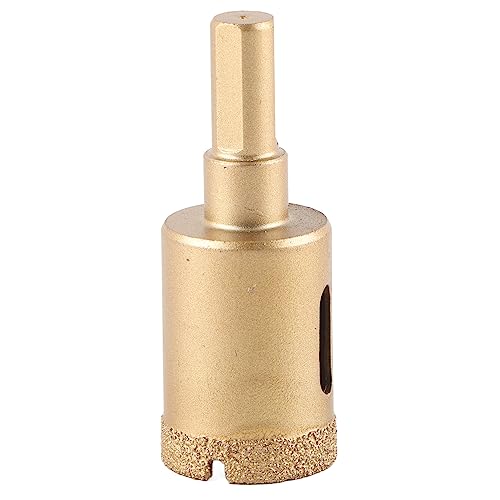 Diamantbohrer Bit beschichtetes gefälschter Kernlochsäge -Schneiderglasfliesen Granit Marmor Porzellan 35 mm Stanztiefe dreieckige Griffspeicherbox (25mm) von YUKOFE