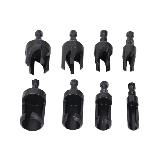 Holzsteckerbohrer Bit Gerade und verjüngter Stecker Cutter Set 5/8in 1/4in 3/8in 1/2 -Zoll -Kohlenstoffstahl für Holzbearbeitung von YUKOFE