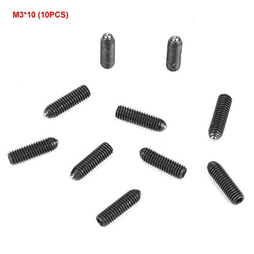 M3 Schraubengewinde -Sechskant -Sockel Kohlenstoffstahlkugel Federlöcher für mechanische Geräte Klemme eingestellt (M3*10(10PCS)) von YUKOFE