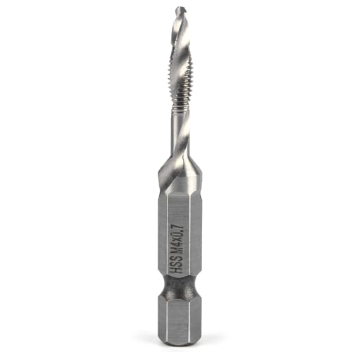 M4 HSS 1/4 Hex Shank Drill & Tap Taper Bits Elektrowerkzeugteil zum Bohren weicher Metalle Aluminium Eisen Selbstzentrum von YUKOFE