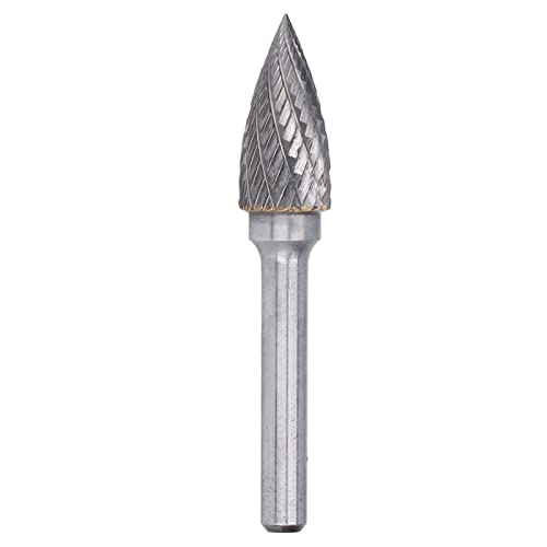 Rotary -Datei Burr 2 Schnittspitze Lichtbogenform Die Bohrer 6mm Schaft YG8 Carbid GX1225 für Metallbearbeitungsspezialisten Holzarbeiter von YUKOFE