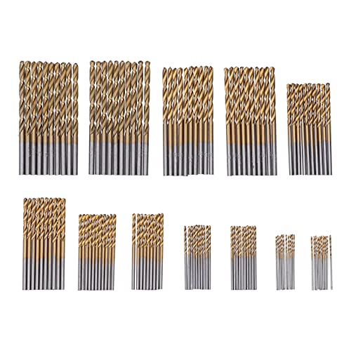 Twist Bohrer Bits 120pcs HSS TI -geplantete Handbuch Hardware -Tools 1/1,5/2/2,5/3/3,5 mm für DIY -Engineering einstellen von YUKOFE