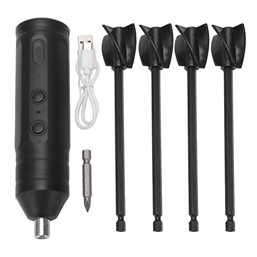 Wiederaufladbare leistungsstarke Harzmischer Handheld Electric Rührer für DIY -Handwerk klare glatte Konsistenz tragbar (Black) von YUKOFE