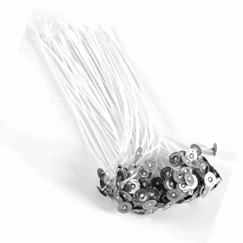 100pcs 8/10/12/12/15/20 cm Kerzendocht vor gewachsen mit Sustainer -Baumwollkern DIY Niedriger Rauch (20 cm) von YULEESIYIP