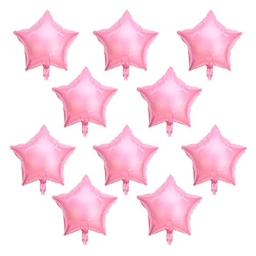 10pcs 10 Fünf -Sterne -Aluminiumfolienballons Party Hochzeits Geburtstagation (Granatapfelrot) von YULEESIYIP