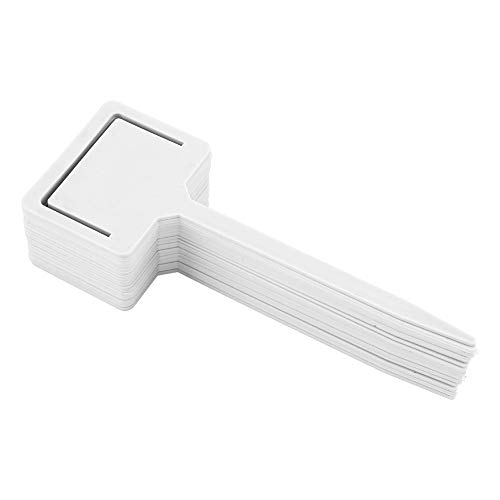 20pcs PVC Langlebige Gartenblumenpflanzetikett Etikett Marke Samenpfahlwerkzeug für die Gartenarbeit (Weiß) von YULEESIYIP