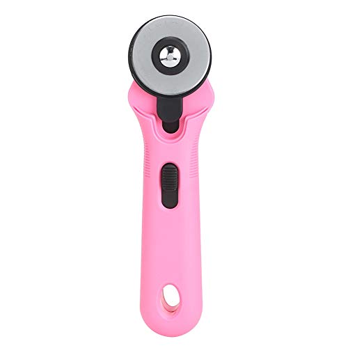 45 mm rundes Stoffschneidermesser -Nähzubehör zum Handwerk, effizientem rotierenden Schneider, ergonomisches Griff Design, haltbares Kunststoffmaterial (Rose Red) von YULEESIYIP