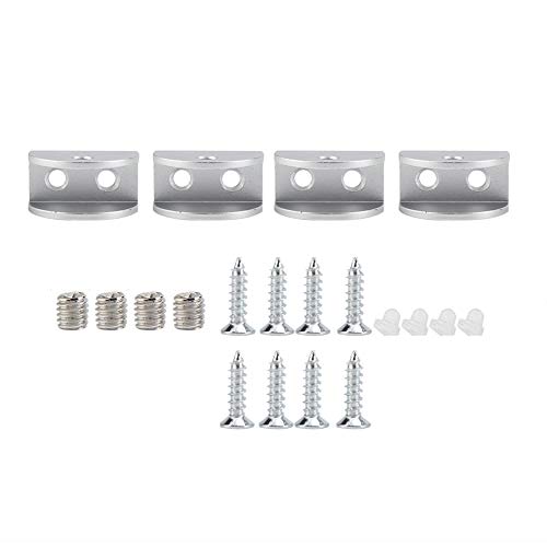 YULEESIYIP Glasklemmhalter -Halterung Fixierung Clip Space Aluminium Sturdy Smooth Installation für Fenster [Bogenhalterung] (Mittel Halbkreis [6 mm-10mm Klemme]) von YULEESIYIP