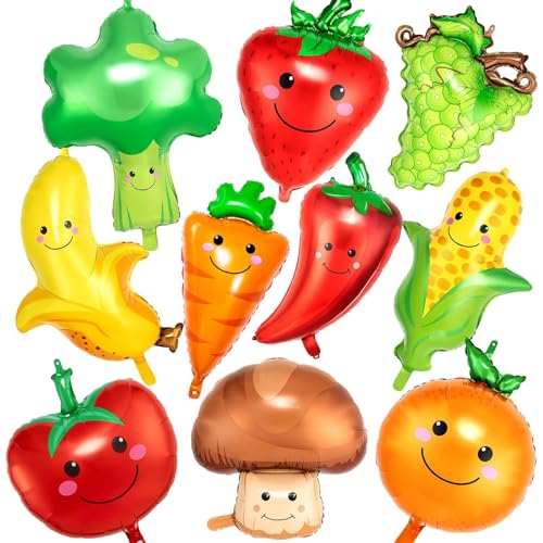 10 Stück Folienballon Obst Gemüse Ballons, Helium Luftballons Geburtstag, Bunte Gemüse Luftballon Obst Ballon für Kinder Geburtstags Party, Sommer Frucht Party, Baby Dusche, Hochzeit Dekoration 10 Stück Folienballon Obst Gemüse Ballons, Helium Luftballons Geburtstag, Bunte Gemüse Luftballon Obst Ballon für Kinder Geburtstags Party, Sommer Frucht Party, Baby Dusche, Hochzeit Dekoration von YULONGWU