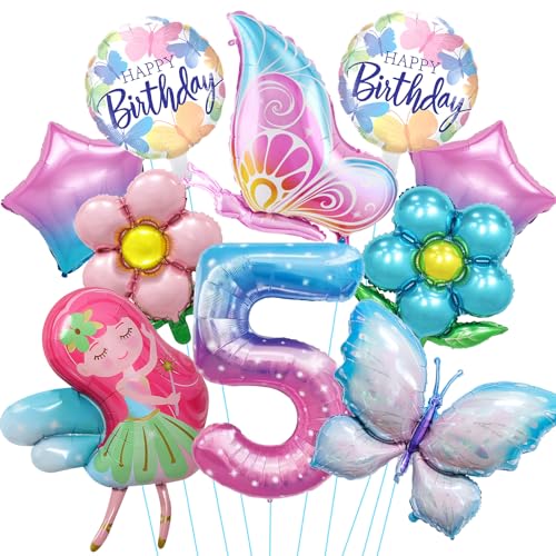 Luftballon 5. Geburtstag Mädchen, 10 Stück Schmetterling Folienballon 5 Jahre, Bunt Schmetterling Geburtstag Deko 5 Jahre, Helium Ballons für Mädchen Geburtstag Schmetterling Party Dekoration Luftballon 5. Geburtstag Mädchen, 10 Stück Schmetterling Folienballon 5 Jahre, Bunt Schmetterling Geburtstag Deko 5 Jahre, Helium Ballons für Mädchen Geburtstag Schmetterling Party Dekoration von YULONGWU