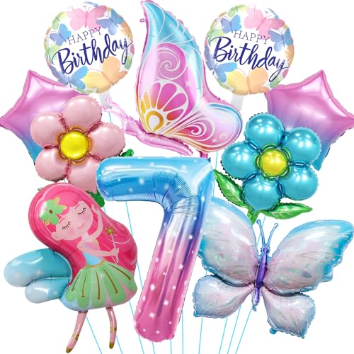 Luftballon 7. Geburtstag Mädchen, 10 Stück Schmetterling Folienballon 7 Jahre, Bunt Schmetterling Geburtstag Deko 7 Jahre, Helium Ballons für Mädchen Geburtstag Schmetterling Party Dekoration Luftballon 7. Geburtstag Mädchen, 10 Stück Schmetterling Folienballon 7 Jahre, Bunt Schmetterling Geburtstag Deko 7 Jahre, Helium Ballons für Mädchen Geburtstag Schmetterling Party Dekoration von YULONGWU