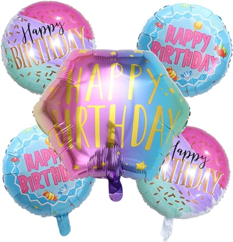Luftballons Geburtstag, 5 Stück Helium Ballon Geburtstag Folienballon, Happy Birthday Ballon, Folienballon Geburtstag Deko Ballon, Luftballon Geburtstag Party Luftballons für Kindergeburtstag Deko (B) Luftballons Geburtstag, 5 Stück Helium Ballon Geburtstag Folienballon, Happy Birthday Ballon, Folienballon Geburtstag Deko Ballon, Luftballon Geburtstag Party Luftballons für Kindergeburtstag Deko (B) von YULONGWU