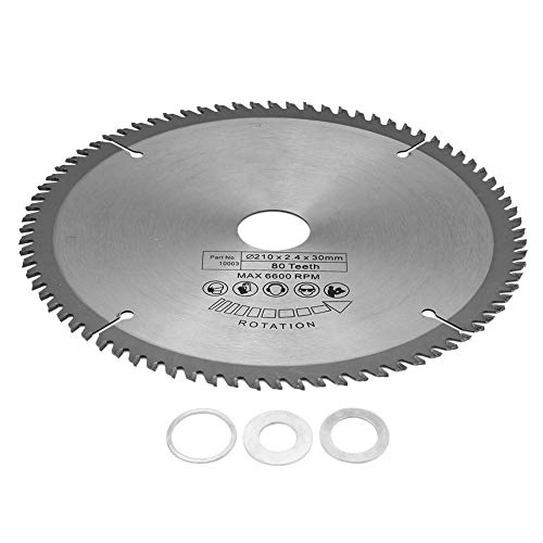 Kreissägeblatt, 210 x 30 mm, 80 Zähne, Bohrungsdurchmesser, Kreisblätter mit 3 O-Ringen, Runder Holzgehrungsschneider für Marmorschneidemaschinen, Elektrische Handsägen Usw Kreissägeblatt, 210 x 30 mm, 80 Zähne, Bohrungsdurchmesser, Kreisblätter mit 3 O-Ringen, Runder Holzgehrungsschneider für Marmorschneidemaschinen, Elektrische Handsägen Usw von YUMILI