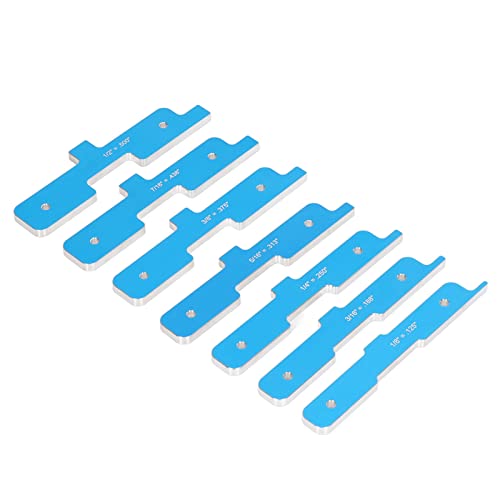 Routertisch -Setup -Stange Aluminiumlegierungs -Werkzeugkit Schneiden von Mahlen hoher Genauigkeit Bequemer Schutz Blau Einstellblöcke 7pcs für verschiedene Arbeitsbedürfnisse Routertisch -Setup -Stange Aluminiumlegierungs -Werkzeugkit Schneiden von Mahlen hoher Genauigkeit Bequemer Schutz Blau Einstellblöcke 7pcs für verschiedene Arbeitsbedürfnisse von YUMILI