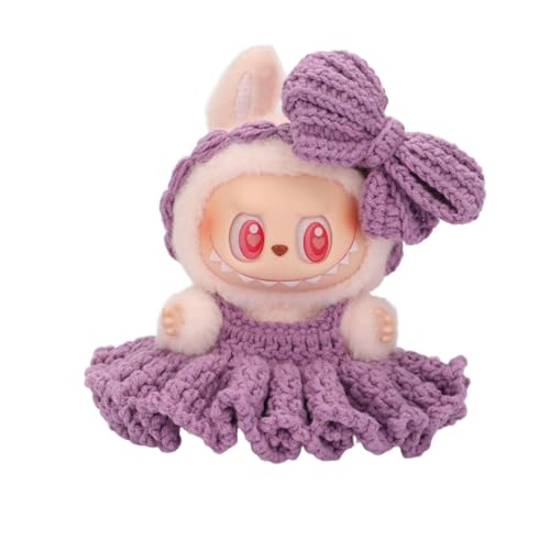 YUMILI Häkelset für Anfänger, lila Rock, DIY-Puppenkleidung, Garn & Häkelmaterial, Haken-Tutorials, Geschenk für Erwachsene und Kinder, mit Lehrvideo von YUMILI