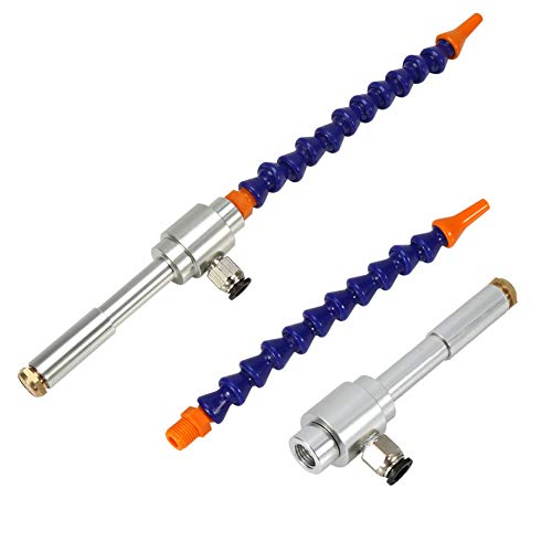 YUMILI Kaltluftpistole, Kaltluftpistole 130 mm Aluminiumlegierung, mechanischer Prozess, Mini-Vortexing-Kaltluft-Trockenkühlungspistole + Flexibler Schlauch von YUMILI