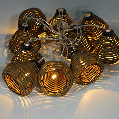 YUMILI Rattan-Lampen, 10-teilige Rattan-Lichterketten, LED-Rattankugeln, Lichterkette, Hochzeit, Zuhause, Party, Dekoration YUMILI Rattan-Lampen, 10-teilige Rattan-Lichterketten, LED-Rattankugeln, Lichterkette, Hochzeit, Zuhause, Party, Dekoration von YUMILI