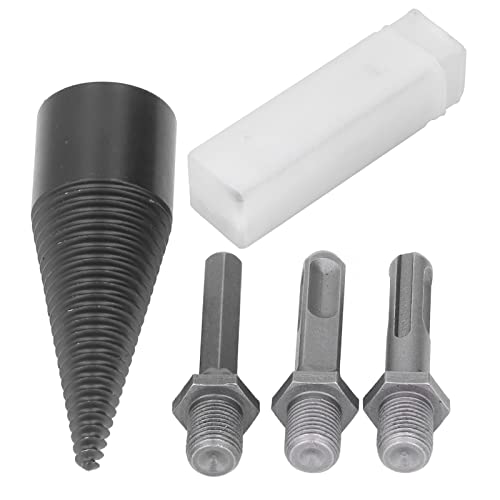 Yumili Brennholz Bitkegelholzholz -Splitter -Bohrer Kohlenstoffstahl -Protokoll -Splitter -Werkzeug mit 3pcs entfernbarer Schaft (32 mm) von YUMILI