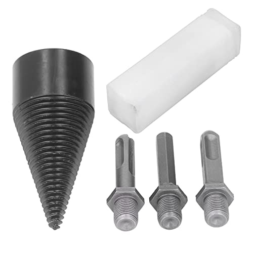 Yumili Brennholz Bitkegelholzholz -Splitter -Bohrer Kohlenstoffstahl -Protokoll -Splitter -Werkzeug mit 3pcs entfernbarer Schaft (42 mm) von YUMILI
