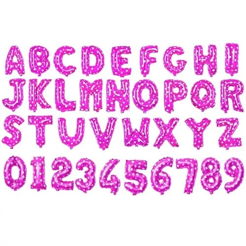 Luftballons Buchstaben Namen große Namen Geburtstag Abschlussfeier Taufe (Rosa und Herzen, Z - 80 cm) von YUNA