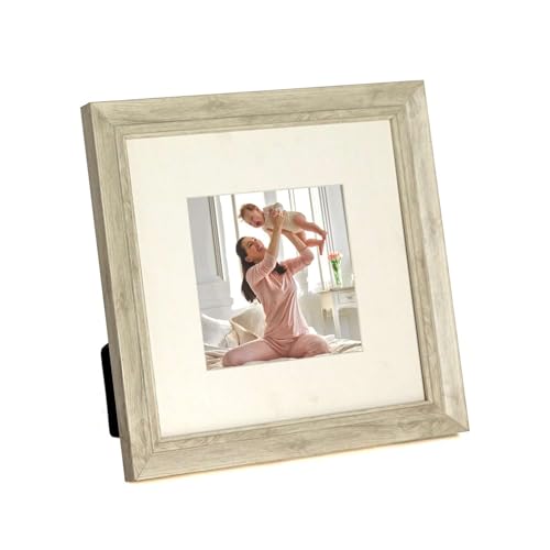 YUNDINGJI Bilderrahmen, 20,3 x 20,3 cm, helles Holz, HD-Glas, schwarze Samt-Rückwand für Familie, Hochzeit, Festival, Kunst, Wand, Desktop-Dekoration und Ausstellung. von YUNDINGJI
