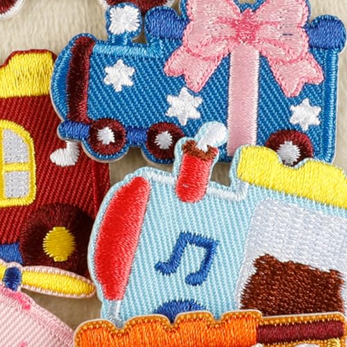 6 Stück Cartoon Auto Bügelbilder Kleidung Schöne Spielzeug Reparatur Stickerei für Tasche Dekoration Spielzeug Eisen auf Cartoon bestickt für Kleid Jeans von YUNGLOO