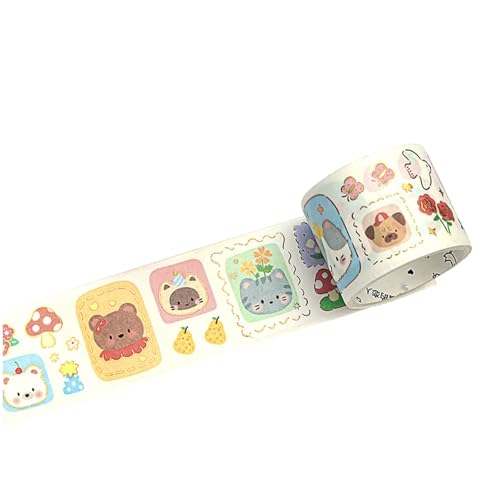 Ästhetisches Klebeband, Cartoon-Tiere, dekoratives Klebeband, Scrapbooking, Dekoration für Scrapbooking, Tagebuch, Fotoalbum, 3 cm x 3 m, selbstklebend Ästhetisches Klebeband, Cartoon-Tiere, dekoratives Klebeband, Scrapbooking, Dekoration für Scrapbooking, Tagebuch, Fotoalbum, 3 cm x 3 m, selbstklebend von YUNGLOO