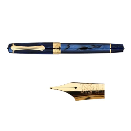 Füllfederhalter mit Kolben gefüllt, Metallspitze, ergonomischer Griff für Handschrift, Kalligraphie, Praxis, Notizen, professionelle Füllfederhalter von YUNGLOO
