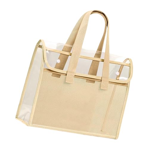 Transparente PVC-Datei-Tragetasche, doppellagig, Dokumenten-Organizer, große Kapazität, Handbuchtasche für Büro, Schule, Reisen, Büro, Datei-Organizer von YUNGLOO
