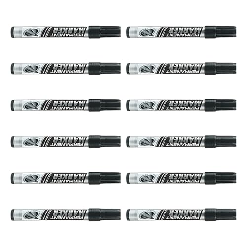 YUNGLOO Professionelle Permanentmarker auf Ölbasis, 0,7 mm Spitze zum Beschriften auf Papierscheiben, Industrie, Büro, Ölbasis, für Verpackung und Lagerung, 12 Stück YUNGLOO Professionelle Permanentmarker auf Ölbasis, 0,7 mm Spitze zum Beschriften auf Papierscheiben, Industrie, Büro, Ölbasis, für Verpackung und Lagerung, 12 Stück von YUNGLOO