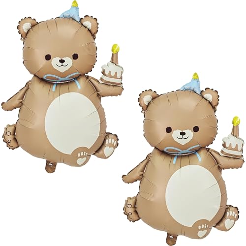 Bär Folienballon Groß, 2 Stück Teddybär Luftballons Helium Ballons Bär Geburtstag Deko Niedlich Folienballons Kinder für Bär Themenparty, Geburtstag, Fotografiezubehör Bär Folienballon Groß, 2 Stück Teddybär Luftballons Helium Ballons Bär Geburtstag Deko Niedlich Folienballons Kinder für Bär Themenparty, Geburtstag, Fotografiezubehör von YUNHENTONG
