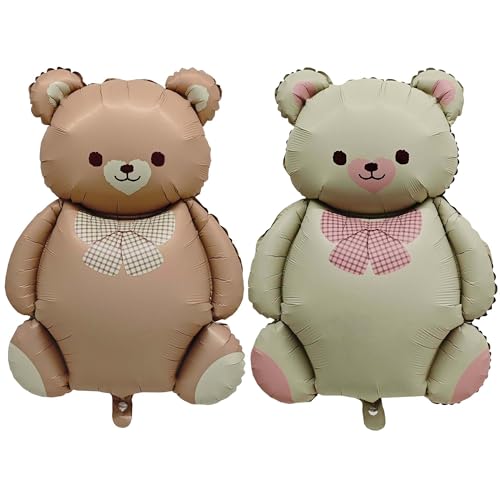 Bär Folienballon Groß, 2 Stück Teddybär Luftballons Helium Ballons Bär Geburtstag Deko Niedlich Folienballons Kinder für Bär Themenparty, Geburtstag, Fotografiezubehör Bär Folienballon Groß, 2 Stück Teddybär Luftballons Helium Ballons Bär Geburtstag Deko Niedlich Folienballons Kinder für Bär Themenparty, Geburtstag, Fotografiezubehör von YUNHENTONG