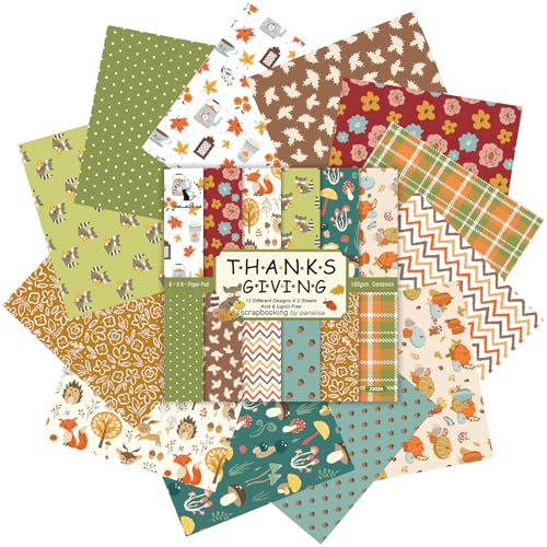 Bastelpapier Herbst 24 Blatt Motivpapier Herbst 15 x 15 cm Scrapbook Papier Decoupage Papier Decopatch Paper Thanksgiving Designpapier für Scrapbooking, Fotoalbum, Origami, Basteln Bastelpapier Herbst 24 Blatt Motivpapier Herbst 15 x 15 cm Scrapbook Papier Decoupage Papier Decopatch Paper Thanksgiving Designpapier für Scrapbooking, Fotoalbum, Origami, Basteln von YUNHENTONG