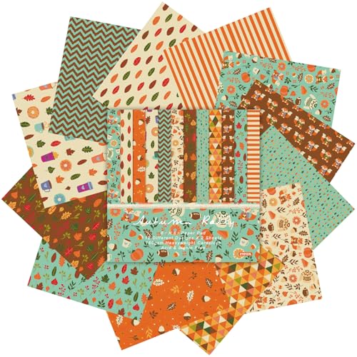 Bastelpapier Herbst 24 Blatt Motivpapier Herbst 15 x 15 cm Scrapbook Papier Decoupage Papier Decopatch Paper Thanksgiving Designpapier für Scrapbooking, Fotoalbum, Origami, Basteln von YUNHENTONG