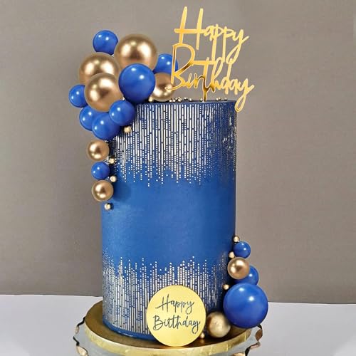 Tortendeko Kugeln 24 Stück Blau Gold Cake Topper Geburtstag Kugeln Kuchendeko Happy Birthday DIY Geburtstagskuchen Deko für Jahrestag, Hochzeit, Valentinstag Tortendeko Kugeln 24 Stück Blau Gold Cake Topper Geburtstag Kugeln Kuchendeko Happy Birthday DIY Geburtstagskuchen Deko für Jahrestag, Hochzeit, Valentinstag von YUNHENTONG