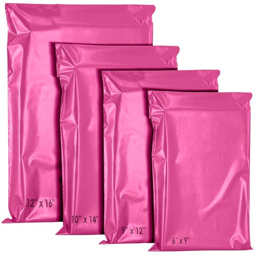 YUNJU 60 gemischte Versandtaschen aus Kunststoff, selbstverschließend, für den Versand von Kleidung, Post, Verpackung, Versandtaschen, gehärtet, sichere mittlere Versandtaschen, verschiedene Größen, von YUNJU