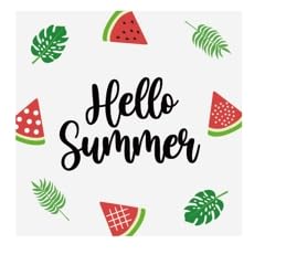Hello Sunmmer Wassermelonenholz-Tischdekoration Hello Sunmmer Wassermelonenholz-Tischdekoration von YUNKKIN