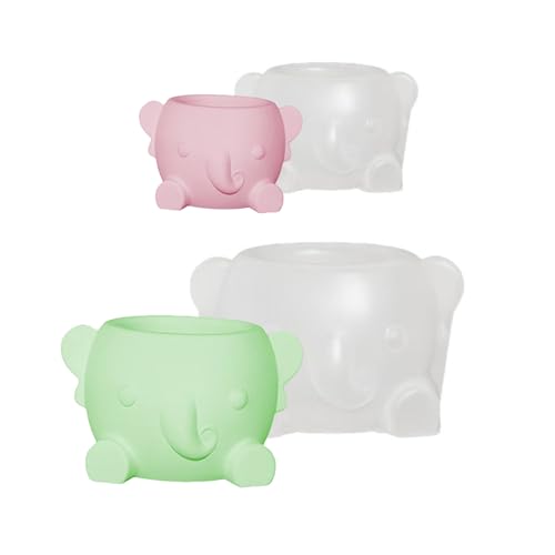 2pcs Elefanten Blumentöpfe Form Kreative Handgefertigte Sukkulenten Pflanzer Silikonform Home Desktop Dekoration Machen Schimmel Sukkulente Pflanzerform Schimmel von YUNNIAN