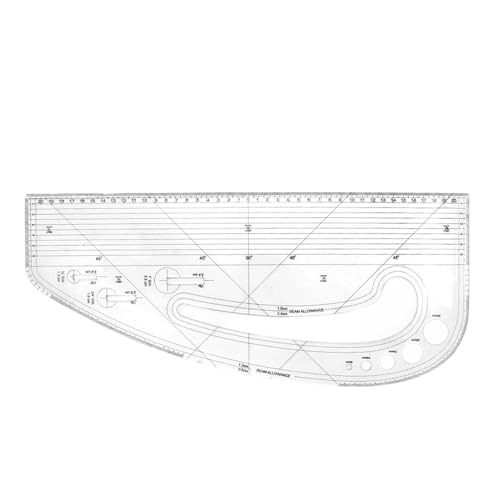 Acrylmuster Maker Lineal 5 Knopflochmuster 3 Ötenausschnitte Und Flexible Gekrümmte Messung Lineal Acrylmuster Erstellen Klarer Nähvorlagen Werkzeug Zum Nähen Des Handwerks von YUNNIAN