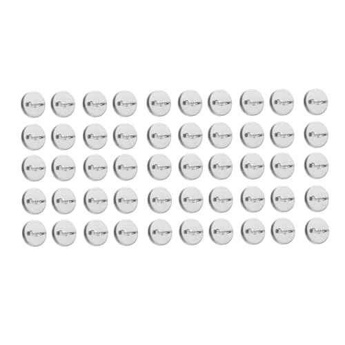 Broschen-Boden-Tabletts, 25 mm, Broschen-Verschlüsse, Stiftsockel für Schmuckherstellung, Broschen, Zubehör, 50 Stück von YUNNIAN