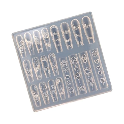 Mehrzweck Nägel Kunst Silikonform Für Detaillierte Designs Einschließlich Schmetterlings Und Mondmuster Für Haushalt Professionelle Nägelwerkzeug Mehrzweck Nägel Kunst Silikonform Für Detaillierte Designs Einschließlich Schmetterlings Und Mondmuster Für Haushalt Professionelle Nägelwerkzeug von YUNNIAN