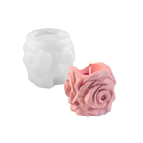 Silikonform, Rosenform, Epoxidharz, geeignet für einzigartige Blumenvasen und Stifthalter von YUNNIAN