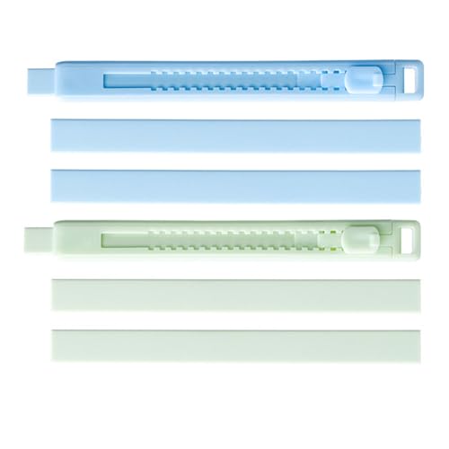 YUNNIAN 2 x einziehbare Radiergummis mit 4 Nachfüllungen, Push-Pull-Gummi-Radiergummi, einfaches Radieren für tägliches Schreiben YUNNIAN 2 x einziehbare Radiergummis mit 4 Nachfüllungen, Push-Pull-Gummi-Radiergummi, einfaches Radieren für tägliches Schreiben von YUNNIAN