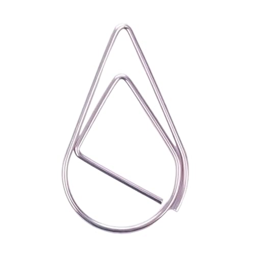 YUNNIAN Büroklammern in Wassertropfenform, Lesezeichen, Halter, kreative Büroklammern, Metall, dekorative Büroklammern für Büro, 100 Stück YUNNIAN Büroklammern in Wassertropfenform, Lesezeichen, Halter, kreative Büroklammern, Metall, dekorative Büroklammern für Büro, 100 Stück von YUNNIAN